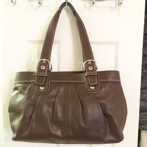 Coach Brown tote, expandable